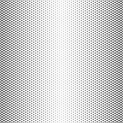 Wall Mural - Halftone dot seamless pattern. Gradation dots. Faded black polka on white background. Gradient point texture for opacity effect. Abstract noise perforation bg for design prints. Vector illustration