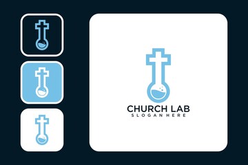 Wall Mural - Church lab modern logo design