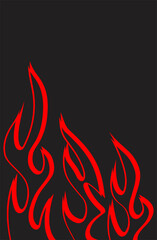 Poster - simple flame pattern with some outline and shadow