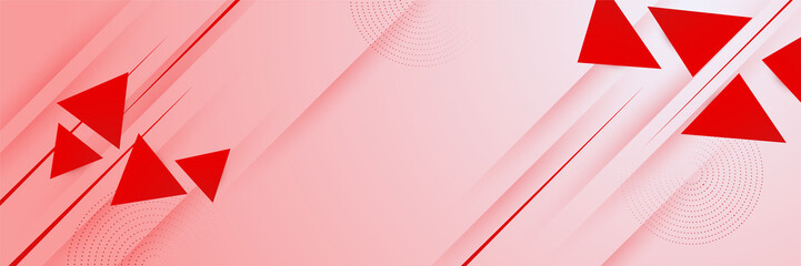 Poster - Triangle Geometric fluid red abstract banner design background