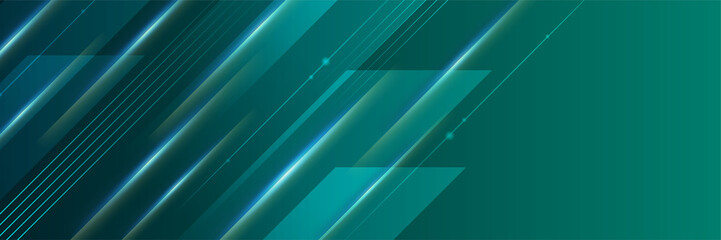 Poster - modern light green abstract banner design background