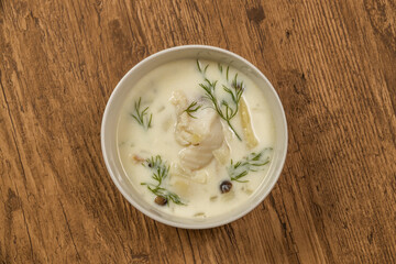 白身魚のスープ  Scandinavian cod and potato soup 