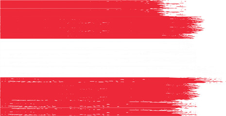 Wall Mural - Austria flag with brush paint textured isolated  on png or transparent background,Symbol of Austria,template for banner,promote, design, and business matching country poster, vector illustration 