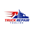 Auto Care Truck Repair Logo Design Template