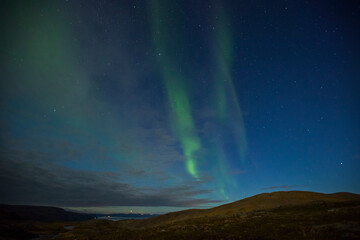 northern lights in nordkapp, northern norway. europe