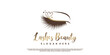 Eyelashes beauty logo for business with creative concept Premium Vector