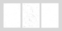Conjunto De Fondos O Banners Grunge Retro Abstractos En Blanco Y Negro. Ilustración Abstracta De Textura De Superficie Desgastada, Imagen Vectorizada