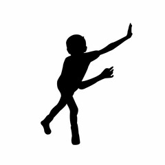 Wall Mural - a boy body silhouette vector