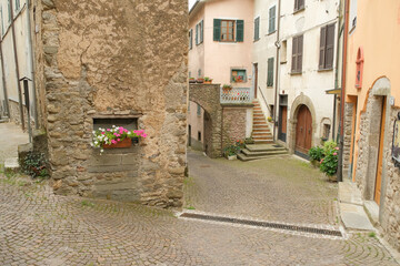 Il centro storico del comune di Pignone in provincia di La Spezia, Liguria, Italia.