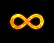 Infinity limitless infinite fires Flames Icon Logo Symbol illustration