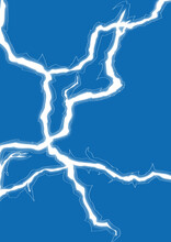 Lightning Tree Style Blue Pattern