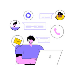Fototapete - customer support abstract concept vector illustration. tech support, telemarketing, provide customer