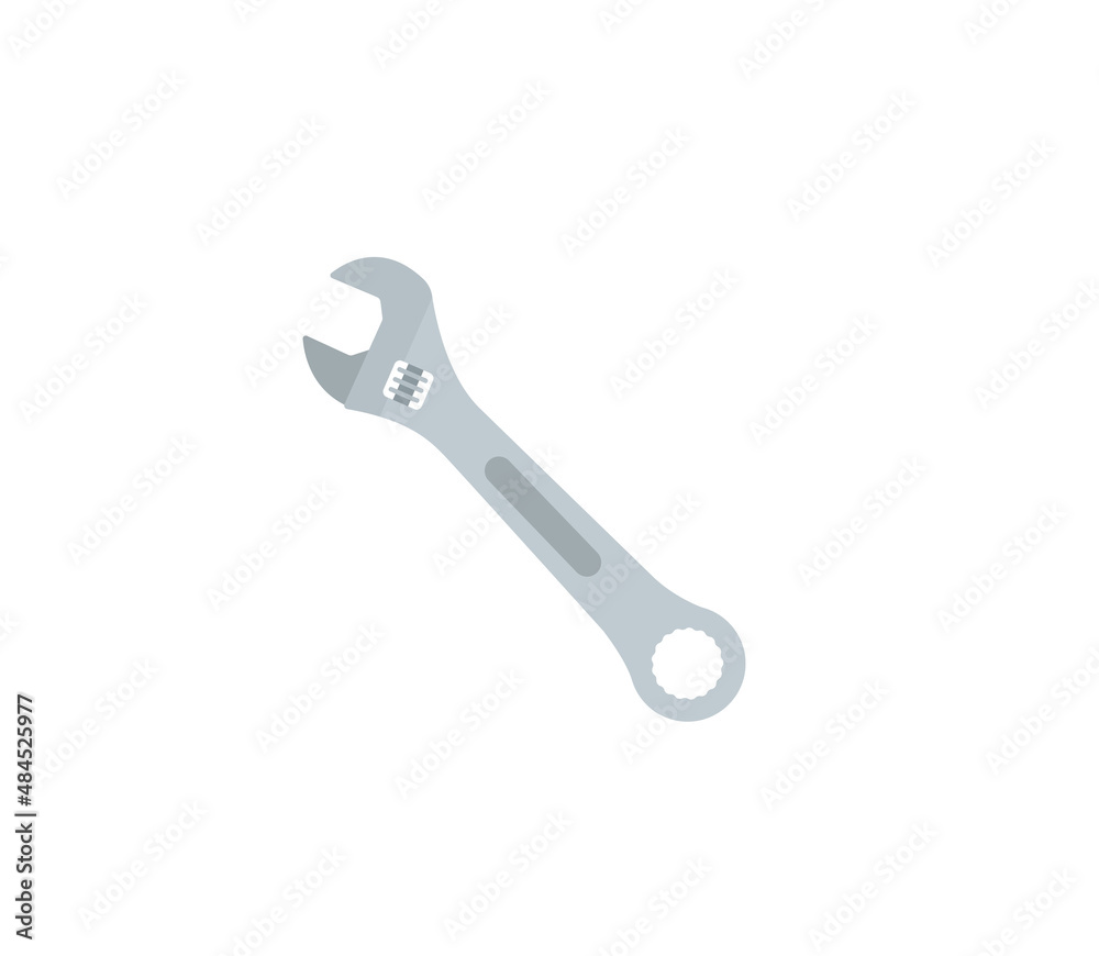 Wrench vector isolated icon. Emoji illustration. Wrench vector emoticon ...