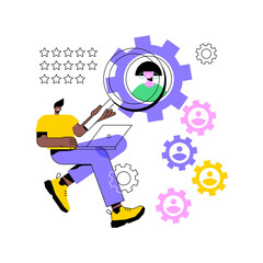 Fototapete - human resources abstract concept vector illustration. hr team work, human resources agency, headhunt