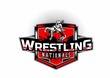 wrestling sport logo vector