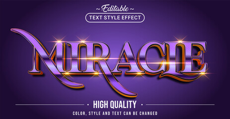 Aufkleber - Editable text style effect - Miracle text style theme.