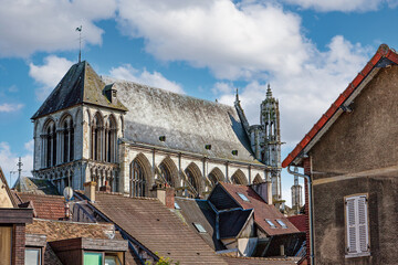 Wall Mural - Notre-Dame Cathedral in classical style, one of the most beautiful buildings of Vernon. Normandy, France