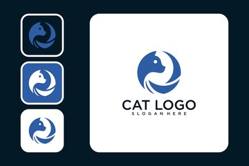 Wall Mural - Cat logo design template
