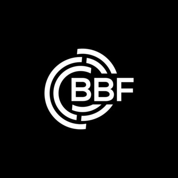 BBF letter logo design on black background. BBF creative initials letter logo concept. BBF letter design.