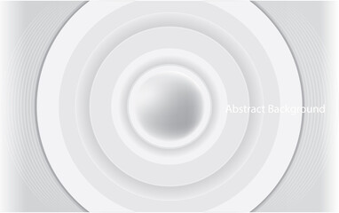 Poster - Abstract background white circle wave,2d  illustration