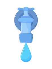 Poster - faucet and drop water