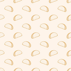 taco seamless pattern doodle vintage style