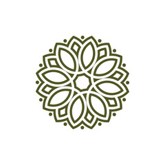 floral pattern logo template design vector icon illustration