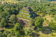 Prasat Koh Ker , Koh Ker Temple In Beautiful Drone Shot