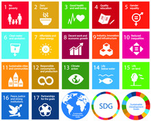 17 Sustainable Development Goals Set By The United Nations General Assembly, Agenda 2030. Isolated Icons Set. Vector Illustration EPS 10