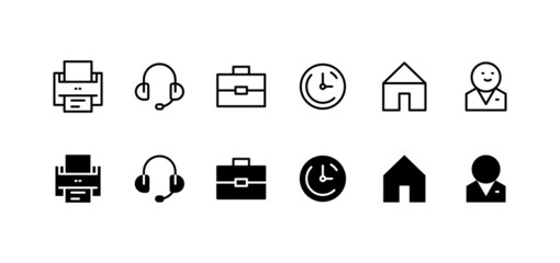 Wall Mural - business card contact icon. contact information icons for business card. contact icon set. flat styl