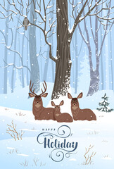 Sticker - Forest deers