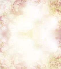 Wall Mural - floral, abstract background in beige, pastel colors.. floral frame. illustration.