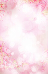 Wall Mural - floral, pink, bokeh background. abstract pink background. illustration.