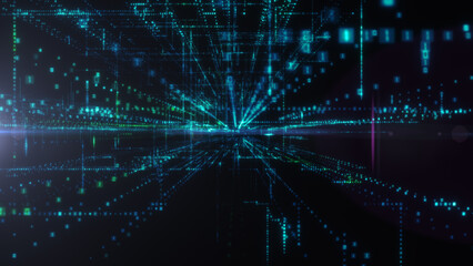 Poster - Flying into digital technologic tunnel