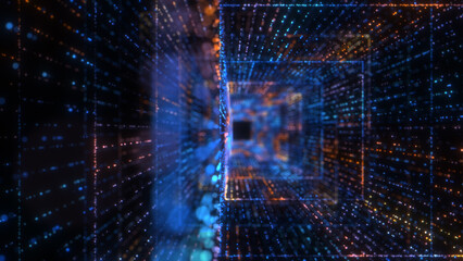 Poster - Flying into digital technologic tunnel