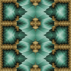 Wall Mural - 3d effect - abstract geometric fractal pattern