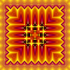 Wall Mural - 3d effect - abstract fractal geometric pattern