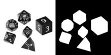 3D Rendering Illustration Of A Set Of Role Playing Game Dice