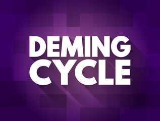 Poster - deming cycle - continuous quality improvement model which consists of a logical sequence of four key