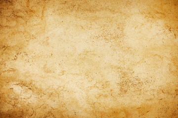 Wall Mural - Parchment paper background. Coffee stains background. Brown splash texture. Burned letter structure. Brown antique rustic stained paper backdrop. Grunge spray brown stains. Ancient look.