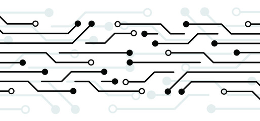 Circuit board or electronic motherboard. lines and dots connect. Vector high-tech technology data. Communication and engineering concept. digital tech background. Corporate engineering drawing design.