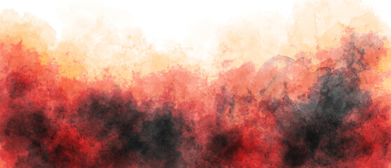 black orange sky gradient watercolor background with clouds texture