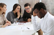 © New Africa - African American man suffering from racial discrimination at work