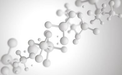 molecule or atom, Abstract atom or molecule structure for Science or medical background, 3d illustration