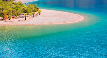 Wall Mural - Panoramic view of Oludeniz Beach And Blue Lagoon, Oludeniz beach is best beaches in Turkey - Fethiye, Turkey