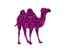 Camel Dromedary Purple Glitter Icon Logo Symbol Illustration
