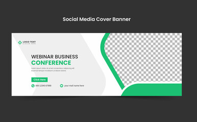 Webinar business conference and Marketing Agency social media cover banner template or web banner template