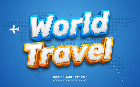 Travel text style effect	

