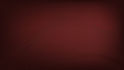 Poster - 3d halftone pattern abstract red dots on a red gradient background vector stock illustration