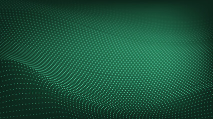 Poster - 3d halftone pattern abstract green dots on a green gradient background vector stock illustration